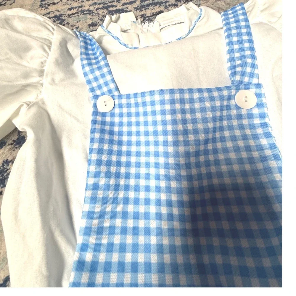 Rubies Wizard of Oz Dorothy Costume Girls Large 12-14 Gingham Dress 1996 10655
